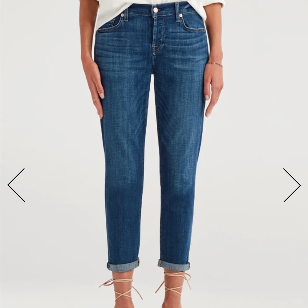 7 for All Mankind Josephine Skinny Boyfriend Jean Size 26